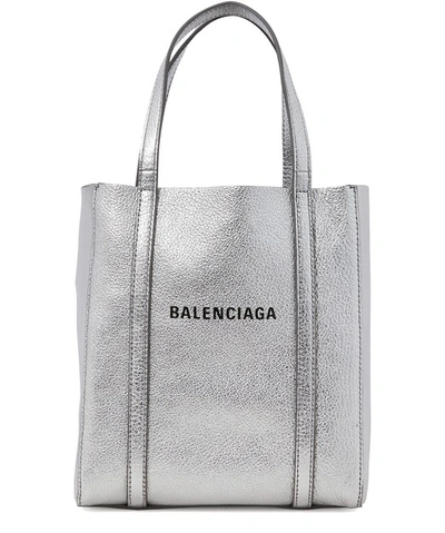 Balenciaga Extra Extra Small Everyday Logo Goatskin Tote - Metallic In 1460