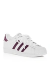 Adidas Originals Women's Originals Superstar Leather Casual Shoes, White In White/red