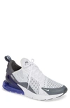 Nike Men's Air Max 270 Casual Sneakers From Finish Line In White/ Violet/ Dark Grey