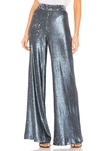 Alexis Arturo Sequin Wide Leg Pants In Blue