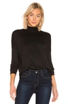 Rag & Bone Bowery Dropped-shoulder Button-back Turtleneck Sweater In Black