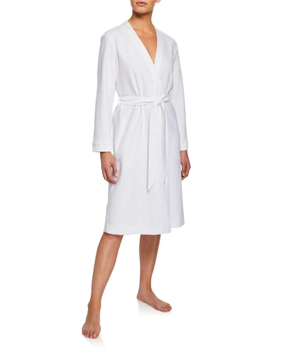 Hanro Robe Selection Shawl Collar Cotton Robe In White