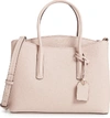 Kate Spade Large Margaux Leather Satchel - Pink In Pale Vellum