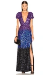 Retroféte Helena Dress In Dip Dye Purple