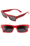 VERSACE 55MM THE CLANS CAT EYE SUNGLASSES - RED/ GREY SOLID,VE436255-X