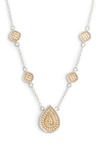 ANNA BECK REVERSIBLE STATION PENDANT NECKLACE,4003N-TWT