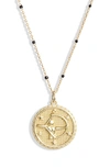 ARGENTO VIVO ARGENTO VIVO ZODIAC PENDANT NECKLACE,826408GBLK