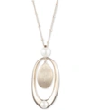 CAROLEE GOLD-TONE & FRESHWATER PEARL (8-10MM) SCULPTURAL 36" PENDANT NECKLACE