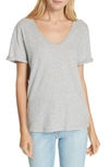 FRAME CUFF V-NECK TEE,LWTS0751