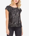 VINCE CAMUTO SEQUINED-FRONT TOP