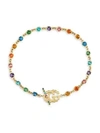 GUCCI WOMEN'S RUNNING GG 18K YELLOW GOLD MULTI-STONE BRACELET,0400010197736