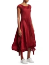 ISSEY MIYAKE Pleated Petal Georgette A-Line Dress