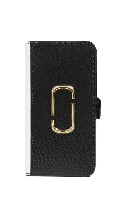 Marc Jacobs Grained Leather Iphone X/xs Case In French Grey Multi