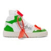 OFF-WHITE OFF-WHITE WHITE AND GREEN 3.0 OFF-COURT SNEAKERS