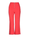 SPACE STYLE CONCEPT SIMONA CORSELLINI WOMAN PANTS RED SIZE 8 POLYESTER, ELASTANE,13284142UV 4