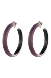 ALEXIS BITTAR RETRO GOLD COLLECTION LARGE LUCITE HOOP EARRINGS,AB00E124641