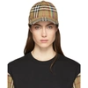 Burberry Rainbow Vintage Check Baseball Cap In Brown