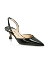 MANOLO BLAHNIK CAROLYNE 50 PATENT LEATHER SLINGBACK PUMPS,400010017621