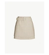 MAJE JIKAM CHECKED WOVEN MINI SKIRT