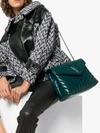 SAINT LAURENT SAINT LAURENT GREEN LOULOU QUILTED LEATHER SHOULDER BAG,487216DV72613184724