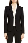 Hugo Boss Jeslima Double Breasted Jacket In Black