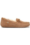 AUSTRALIA LUXE COLLECTIVE SHEARLING-LINED SUEDE SLIPPERS,3074457345629987641