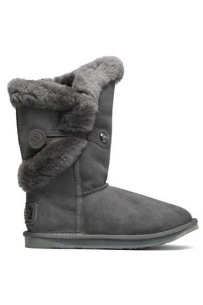 Australia Luxe Collective Woman Shearling Boots Anthracite In Grey