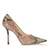 JIMMY CHOO LOVE 100 ROSEWOOD PAINTED DESERT PYTHON POINTY TOE PUMPS,LOVE100ADP S