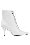 CALVIN KLEIN 205W39NYC CALVIN KLEIN 205W39NYC WOMAN LACE-UP LEATHER ANKLE BOOTS WHITE,3074457345619861775