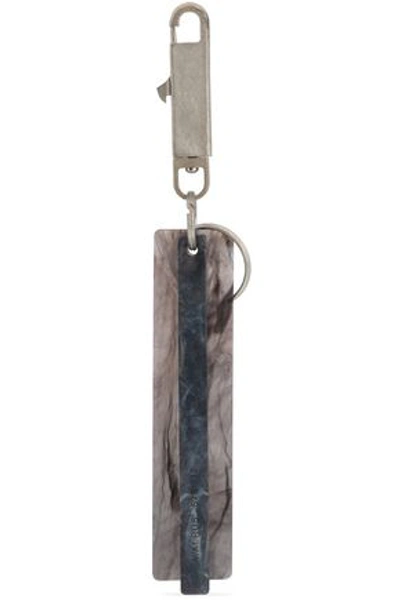 Rick Owens Woman Printed Acetate Keychain Charcoal