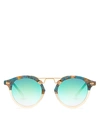Krewe Women's St. Louis 24k Mirrored Round Sunglasses, 46mm In Galactic To Blush/seafoam