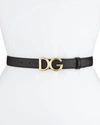 Dolce & Gabbana Dolce And Gabbana Black Small Logo Belt In Black