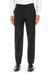 ZANELLA PARKER FLAT FRONT SOLID WOOL TROUSERS,111859-10731S49