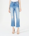 FLYING MONKEY DISTRESSED CROPPED FLARE JEANS
