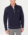 Tommy Bahama Men's Tobago Bay Textured Full-zip Sweatshirt In Ocean Deep Navy