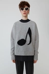 mock nød Genbruge Acne Studios Musical Note Wool Sweater In Lilac Mel/black | ModeSens
