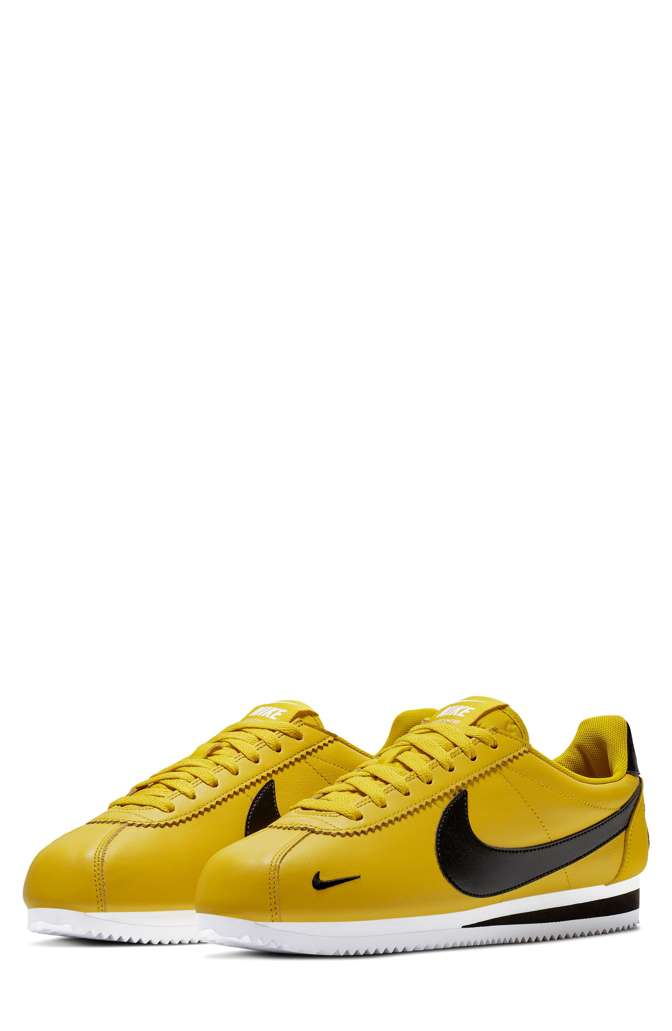 nike cortez premium yellow