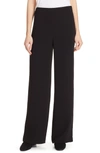 Theory High-waisted Wide Trousers In Black Ink