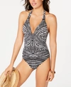 KENNETH COLE PUSH-UP TUMMY-CONTROL ONE-PIECE SWIMSUIT WOMEN'S SWIMSUIT