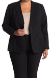 Veronica Beard 'classic' Lambswool Blend Single Button Blazer In Black