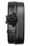 VERSACE MEDUSA HEAD LEATHER BELT,DCU4140DVTP1