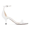 PRADA White Patent Strap Sandals