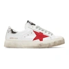 GOLDEN GOOSE GOLDEN GOOSE WHITE AND SILVER MAY SNEAKERS