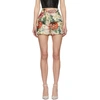 DOLCE & GABBANA DOLCE AND GABBANA MULTICOLOR LUREX PEONIES SHORTS