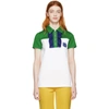 PRADA WHITE & GREEN ZIP POLO