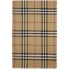 BURBERRY BURBERRY BEIGE SILK GIANT CHECK SCARF