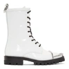 ALEXANDER WANG WHITE KENNAH BOOTS