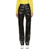 HELMUT LANG HELMUT LANG BLACK PATENT LEATHER TROUSERS