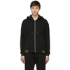 VERSACE VERSACE UNDERWEAR BLACK GRECA BORDER LOUNGE HOODIE