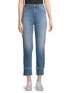 AG Isabelle Mid-Rise Crop Straight-Leg Jeans